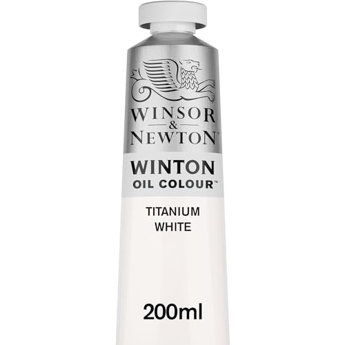 Winsor & Newton Winton Oil Color, 200ml Tube, Titanium White | High-quality pigments, Durable, Lightfast, Permanent, Uniform Consistency, Great Pigment Load - color: Titanium White, size: 6.75 Fl Oz (Pack of 1), style: 6.75-oz Tube