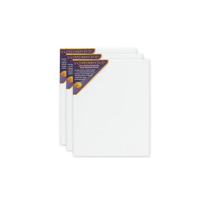 Centurion Deluxe Pre-Primed Linen Canvases, 1.5" Deep - 11"x14", 3 Pack | Professional Acrylic Primed Pre-Stretched Canvases, 11oz Linen - Kiln-Dried Stretchers, Back Stapled, Museum Archival Quality - size: 11"x14"