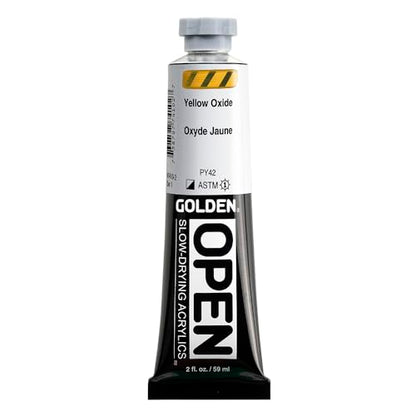 GOLDEN OPEN Slow-Drying Acrylics, Yellow Oxide, 2 fl. oz. Tube - color: Yellow Oxide, size: 2 Fl Oz (Pack of 1)