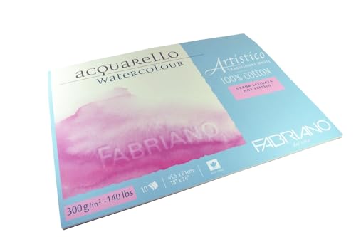 Fabriano Artistico Watercolor Block, 18" x 24", Traditional White - size: 18x24, style: Hot-Press