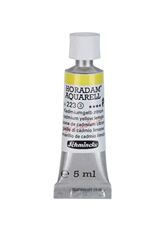 Schmincke - HORADAM® AQUARELL - finest artists' watercolours, cadmium yellow lemon - 5 ml - color: 223 cadmium yellow lemon, size: 0.17 Fl Oz (Pack of 1)