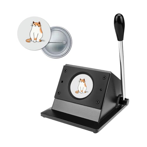 1 Inch Circle Punch Cutter Button Maker Machine for Paper Craft, New Handle Design DIY Hole Die Cutting Tool