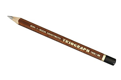 Koh-I-Noor Triograph Graphite Pencil Artist Set, 2B, 4B, 6B Degrees, Pack of 3 Pencils, Black (FA1830.3BC) - size: 3 Count (Pack of 1)