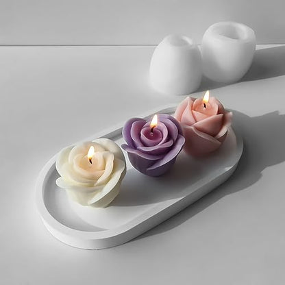 Resin Mold Clay Mold Jewelry Resin Casting Mold Candle Making Molds Craft Supplies 3D Mold Silicone Mold for Resin Casting Mold (jx-flower-2-pack-x4) - color: jx-flower-2-pack-x4
