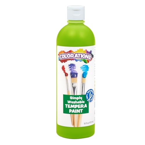 Colorations Paraben-Free Washable Tempera Paint for Kids, 16 oz Bottles - color: Apple Green