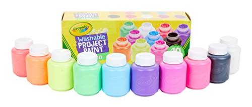 Crayola Washable Kids Paint, 10 Neon Paint Colors, 2 Oz Bottles, Gift