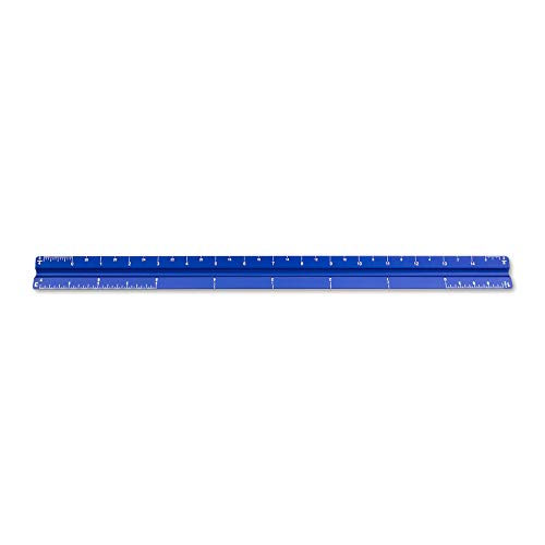 Alumicolor Aluminum Architect Solid Drafting Scale, 12IN, Blue - color: Blue, size: 12 Inch, style: Architect