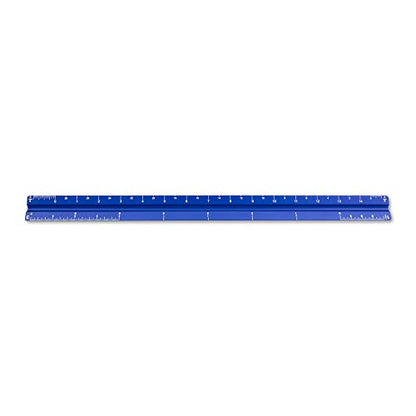 Alumicolor Aluminum Architect Solid Drafting Scale, 12IN, Blue - color: Blue, size: 12 Inch, style: Architect