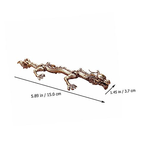 LIFKOME Dragon Pen Holder Desktop Ornament Antique Dragon Model Multi-Functional Calligraphy Brush Stand Unique Decorative Writing Rack for Home Office