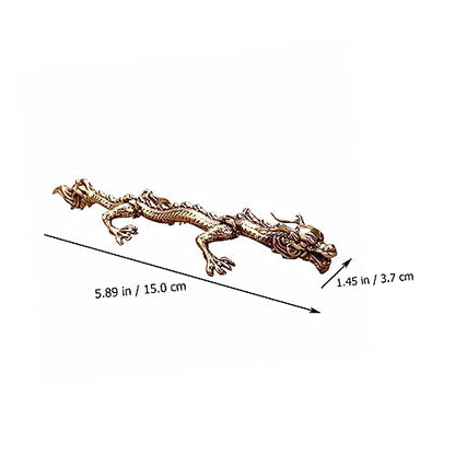LIFKOME Dragon Pen Holder Desktop Ornament Antique Dragon Model Multi-Functional Calligraphy Brush Stand Unique Decorative Writing Rack for Home Office