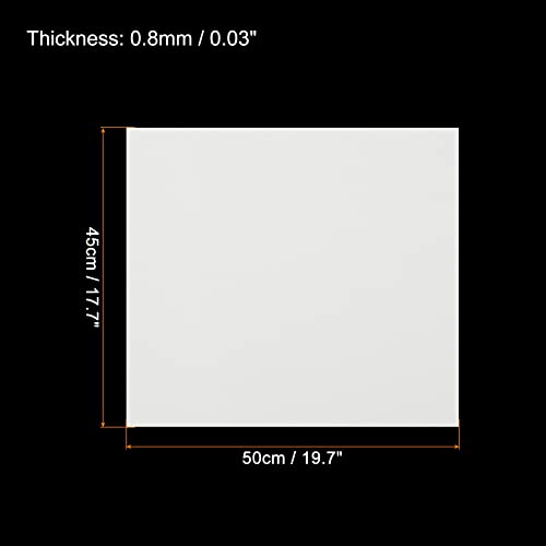 MECCANIXITY EVA Foam Sheets White 19.7 Inch x 17.7 Inch 0.8mm Thick Crafts Foam Sheets for Costumes, Arts and Crafts Projects Pack of 5 - color: White, size: 19.7 x 17.7 x 0.03 in