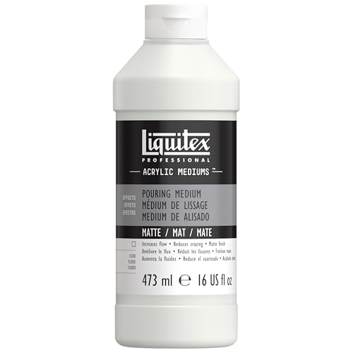 Liquitex Professional Effects Medium, 16-oz, Matte Pouring Medium | Prepare Color for Smooth Matte Finish, Lowers Viscosity; Mix with Any Acrylic Paint, Resistant to Aging, Non-Yellowing - color: Matte, style: 16-oz