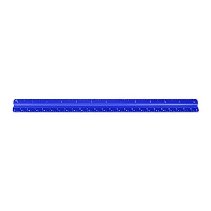 Alumicolor Aluminum Combination Solid Drafting Scale, 12IN, Blue - color: Blue, size: 12 Inch, style: Combination