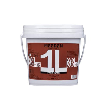 MEEDEN Burnt Sienna Acrylic Paint: 1L /33.8oz Heavy Body Gloss Finish | Thick Red Paints Non-Toxic for Canvas Crafts Painting - color: Burnt Sienna - 1L
