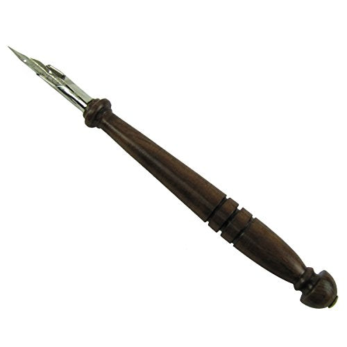 Dip Ink Writing Pen Wooden Antique Walnut