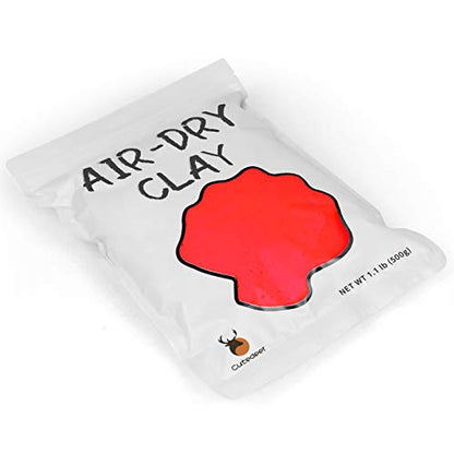 Cutedeer Red Air Dry Clay, 1.1lb Foam Modeling Clay, Soft Squishy Molding for Kids Adults, Arts & Crafts Project Slime Supplies(1.1lb - 1 Pack, Red) - color: Red, size: 1.1lb - 1 PACK