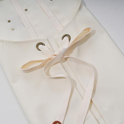 Chef Aprons for Men Canvas Apron with Large Pockets and Adjustable Neck Strap for Cooking,BBQ, Gardening - color: Cream