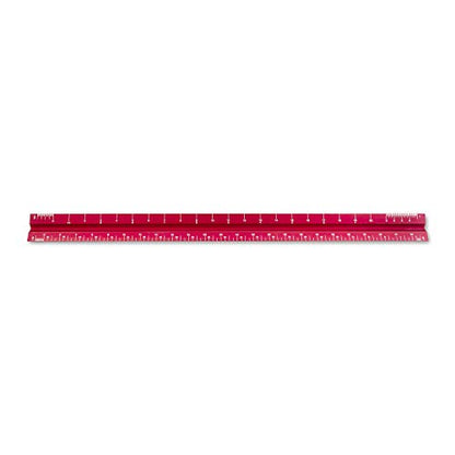 Alumicolor 3050-4 Aluminum Architect Solid Drafting Scale, 12IN, Red - color: Red, size: 12 Inch, style: Architect