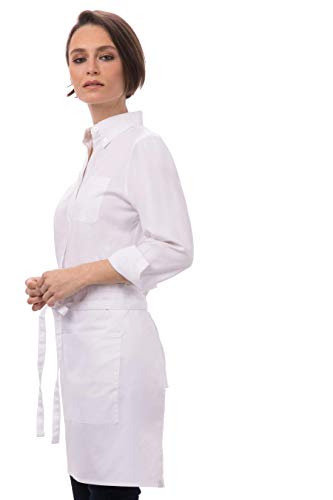 Chef Works Unisex Half Bistro Server Apron - color: White