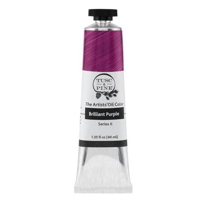 Tusc & Pine Artist Oil Paint - Brilliant Purple, 40 ml, Non-Yellowing, Rich & Creamy Consistency, Maximum Pigment Load, Small Batch Milled Oil Paints Made in the USA - color: Brilliant Purple, size: 1.35 Fl Oz (Pack of 1)