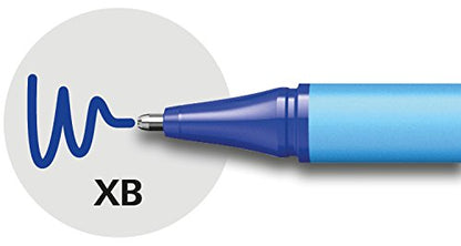 Schneider Slider Edge XB (Extra Broad) Ballpoint Pen, 1.4 mm, Light Blue Barrel, Violet Ink, Box of 10 Pens (152208) - color: Violet, size: 1 Count (Pack of 10)