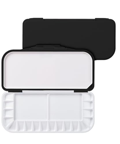Mr. Pen- Airtight Watercolor Palette with Lid, 18 Wells & 2 Mixing Areas - color: Black, size: 1 Pack