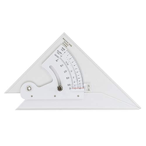 Pacific Arc Adjustable 8 Inch Triangle Plain Edge for Drafting, Architect, Engineer - style: 8 inch