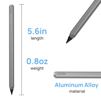 HOZO NeoPencil Elegant Design Metal Inkless Pencil with 2 Replaceable Nibs, Reusable Everlasting Pencil for Architecture Sketching,Drafting, Art, Drawing Supplies -Aluminum Alloy Material - style: NeoPencil