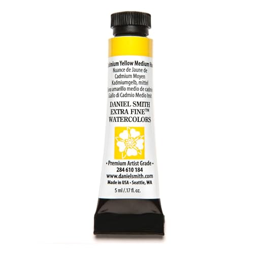DANIEL SMITH Extra Fine Watercolor Paint, 5ml Tube, Cadmium Yellow Medium Hue, 284610184 - color: Cadmium Yellow Medium Hue