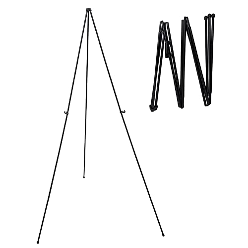 Lightweight Steel Telescoping Art Display Easel, Collapsible, 65 inches - style: Instant Easel