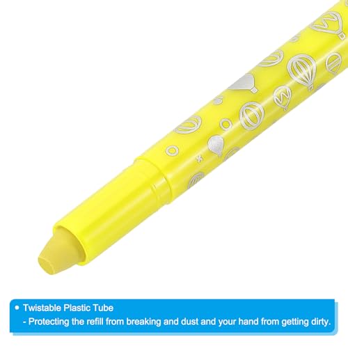 PATIKIL Watercolor Gel Crayon, 6Pcs Twist Coloring Crayons, Light Yellow - color: Light Yellow