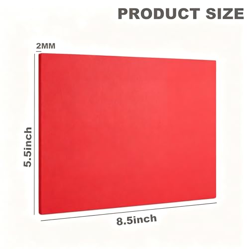 EVA Foam Sheets 5.5 x 8.5 Inch, 2mm Thick 12 Pack Non Adhesive Craft Foam Sheets for Cosplay Armor Props, Scrapbooking, Classroom Art Projects, DIY Handmade & Hobby Craft Supplies (Red) - color: Red