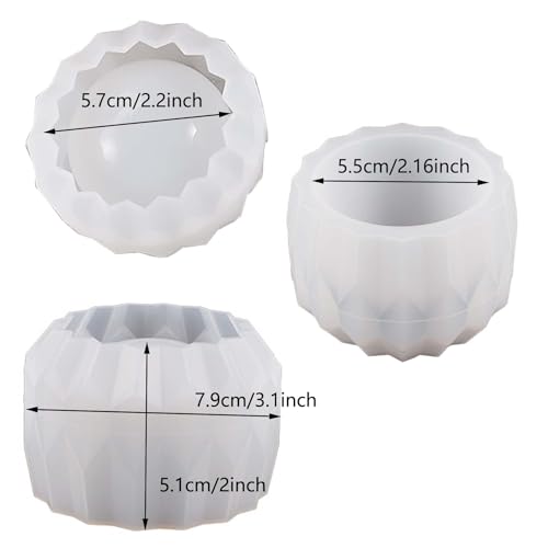 Silicone Resin Mould Flower Pot Set, Succulent Plant Flower Pot Silicone Mould, DIY Flower Pot Molds, Planter Pot Mold, Pen Holder molds - color: Style D