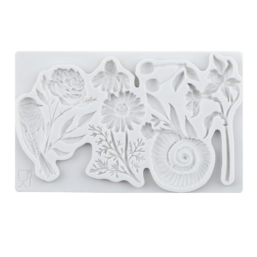 Bird Flower Snail Cherry Polymer Clay Molds Flower Silicone Mold - color: Style H