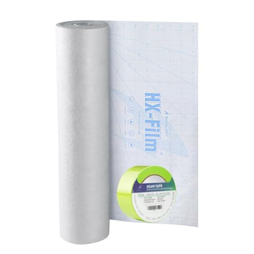 39"x100' Heavy-Duty Floor Protection | Construction Grade Carpet Protector | Drop Cloth Plastic Film for Hardwood Floors | Waterproof Painters Covering with No Residue(Ice Blue) - color: Ice Blue, size: 39" x 100'
