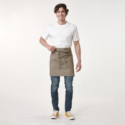 Waist Apron for Men Server Bistro Half 4251BY - color: Dark Khaki, size: 1 Pack
