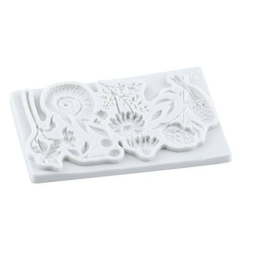 Bird Flower Snail Cherry Polymer Clay Molds Flower Silicone Mold - color: Style H