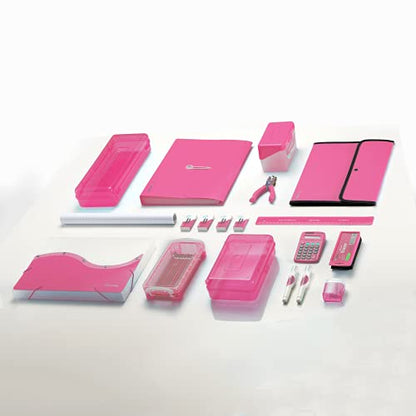 Pencil Sharpener Dual Hole Manual Pink, Jumbo Crayon Sharpener w/Cover & Bin, Handheld Pencil Sharpeners for Large & Standard Pencils, Also Available in Purple, Green, Blue, Red, Grey, 1 Pc –By Enday - color: Pink