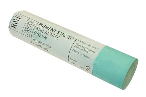 R&F Handmade Paints - Professional Oil Pigment Stick, Malachite Green, 188 ml - color: Malachite Green, size: 1 Count (Pack of 1)