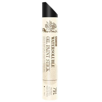PHOENIX Mars Black Oil Paint Stick - Vibrant Color 37ml Large Water Soluable Soft Oil Pastels for Professional Painting - Creamy Drawing Art Supplies for Artists - color: Mars Black