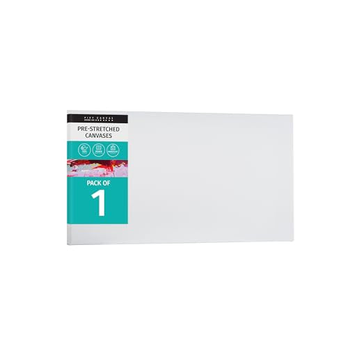 PIXY CANVAS Value Pack of 1 Stretched Canvas 6x18 inch, 3/4 (0.75) inch deep for Your Paintings/Artwrok/Wall Art/Wall Decor (Pack of 1 Canvas, 6 x 18 inch, Landscape) - size: 6 x 18 inch, style: Pack of 1