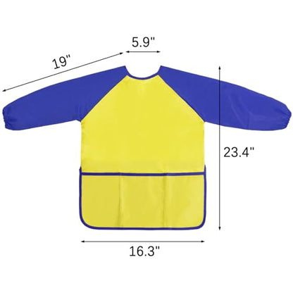 Kopokita Kids Art Smock, Toddlers Painting Apron Children Artist Smock - color: Yellow