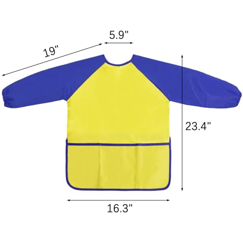 Kopokita Kids Art Smock, Toddlers Painting Apron Children Artist Smock - color: Yellow