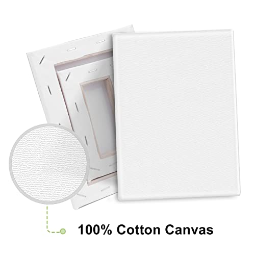 4 Packs Stretched Canvases for Painting with 3x5in,5x7in,8x10in,10x12in, Primed Canvas,Blank Painting Canvas for Oil & Acrylic Paint. - size: 4 Packs - 4 Sizes (3x5 5x7 8x10 10x12)
