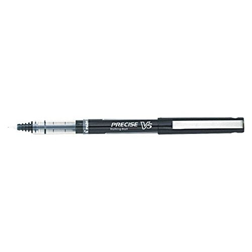 PILOT Precise V5 Stick, Extra Fine Point (0.5mm) Black Ink Pens, 4-Pack - size: 4 Count (Pack of 1), style: V5 Stick