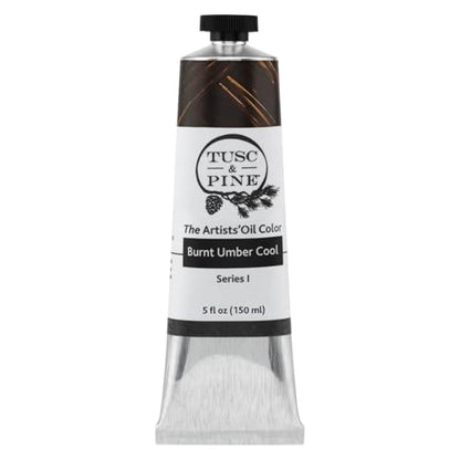 Tusc & Pine Artist Oil Paint - Burnt Umber Cool, 150 ml, Non-Yellowing, Rich & Creamy Consistency, Maximum Pigment Load, Small Batch Milled Oil Paints Made in the USA - color: Burnt Umber Cool, size: 5.07 Fl Oz (Pack of 1)