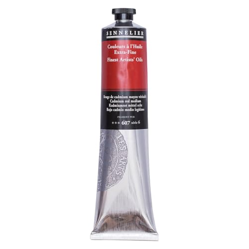 Sennelier Artists Color Oil Paint, 200ml, Cadmium Red Medium - color: Cadmium Red Medium, size: 6.76 Fl Oz (Pack of 1)