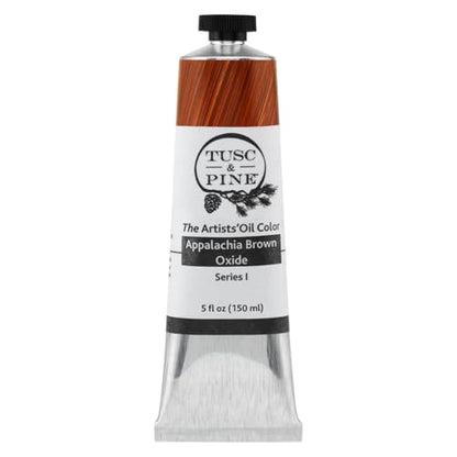 Tusc & Pine Artist Oil Paint - Appalachia Brown Oxide, 150 ml, Non-Yellowing, Rich & Creamy Consistency, Maximum Pigment Load, Small Batch Milled Oil Paints Made in the USA - color: Appalachia Brown Oxide, size: 5.07 Fl Oz (Pack of 1)