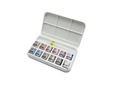 Winsor & Newton Cotman Half Pan with 12 Colors Water Brush