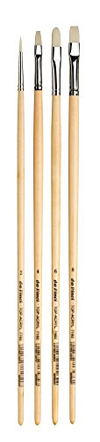 da Vinci Oil & Acrylic Series 5225 Top Acryl Long-Handled Paint Brush Set, Multiple Sizes, 4 Brushes (Series 7182, 7482, 7782) - style: Top Acryl Starter Set